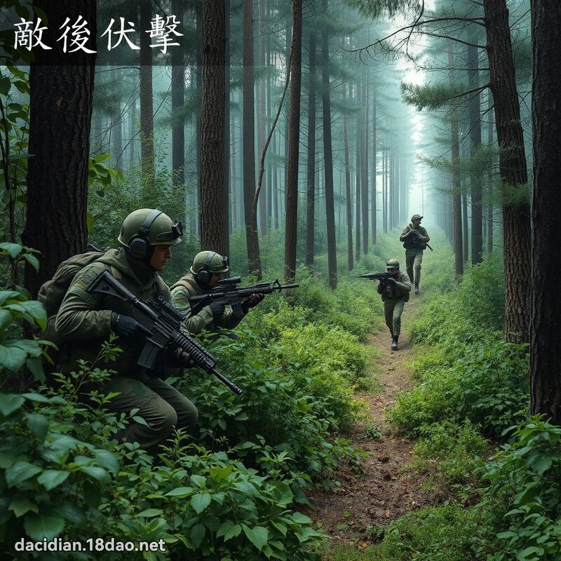敌后伏击 - 国语大辞典配图