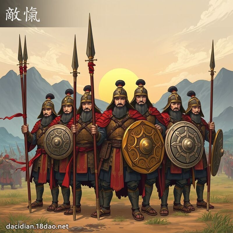 敌愾 - 国语大辞典配图