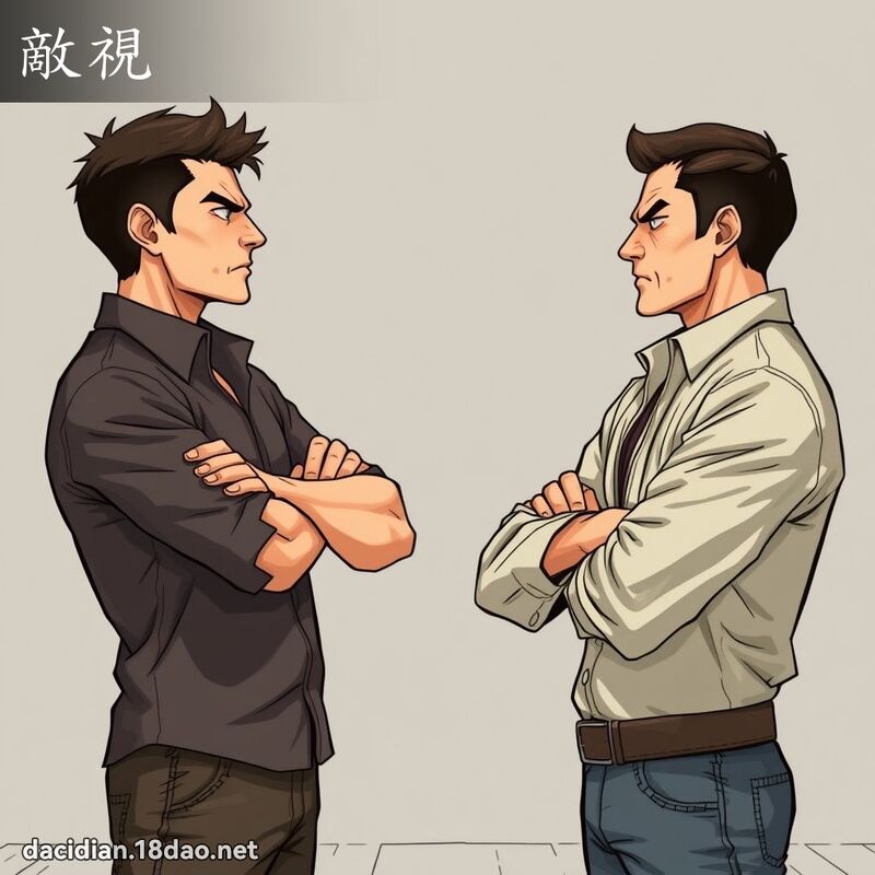 敌视 - 国语大辞典配图