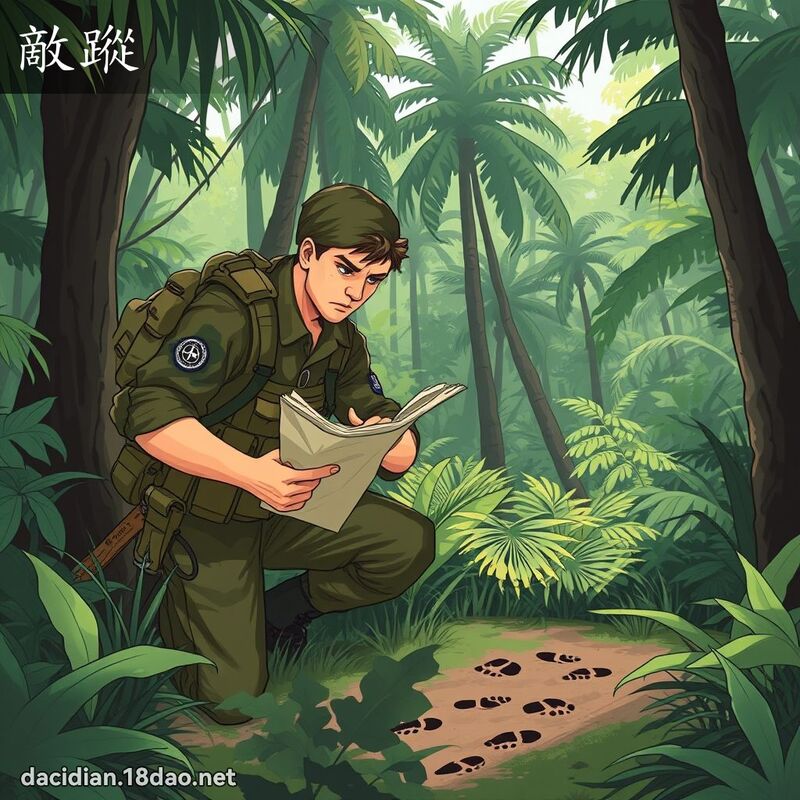 敵蹤 - 國語大辭典配圖