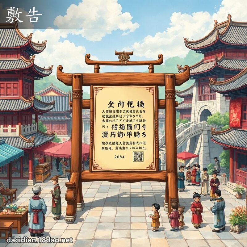 敷告 - 国语大辞典配图