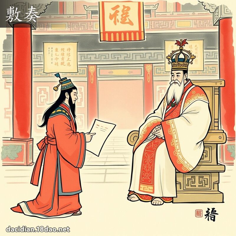 敷奏 - 国语大辞典配图