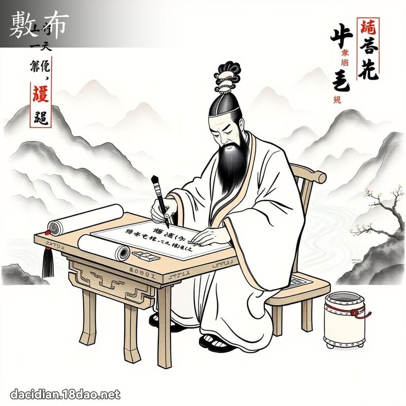 敷布 - 國語大辭典配圖