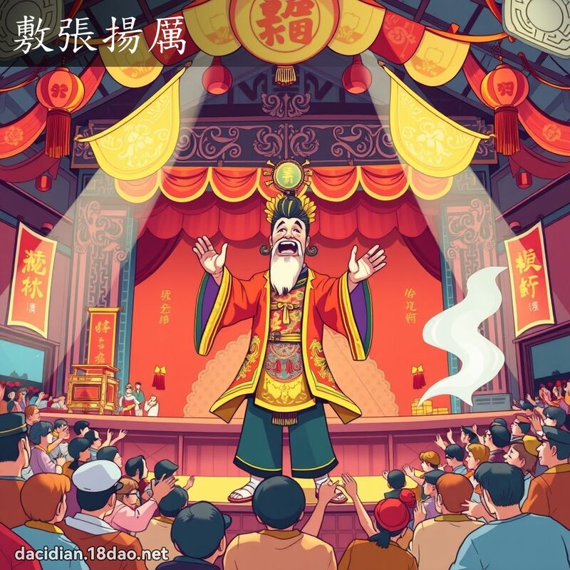 敷張揚厲 - 國語大辭典配圖