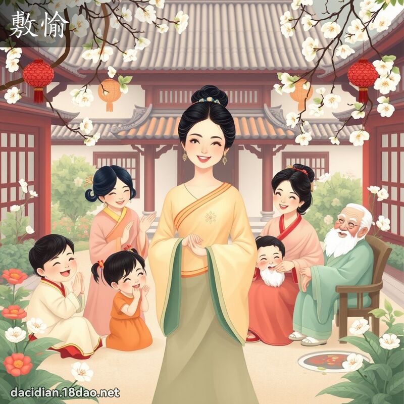 敷愉 - 國語大辭典配圖