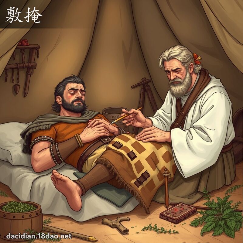 敷掩 - 国语大辞典配图