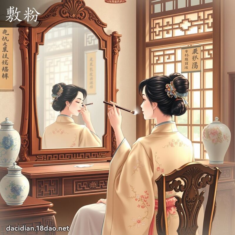 敷粉 - 国语大辞典配图