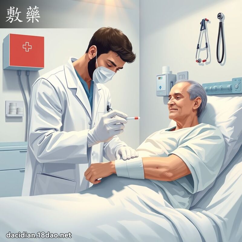 敷藥 - 國語大辭典配圖