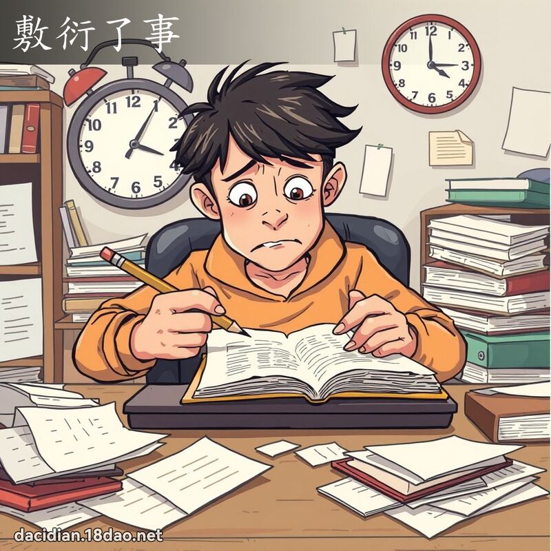 敷衍了事 - 国语大辞典配图
