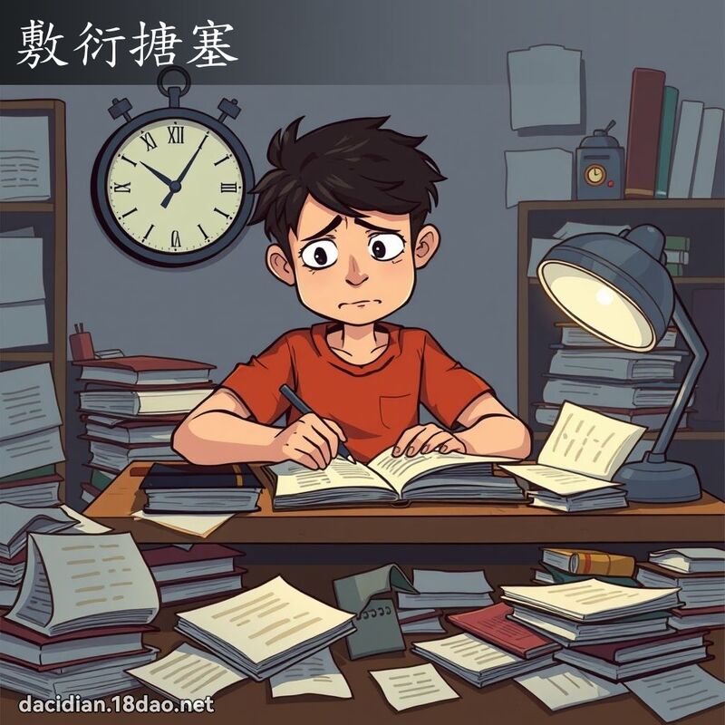 敷衍搪塞 - 国语大辞典配图