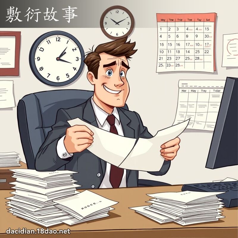 敷衍故事 - 国语大辞典配图