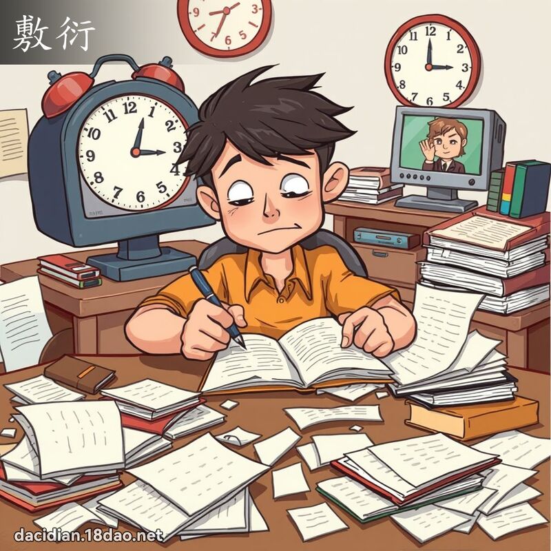 敷衍 - 国语大辞典配图