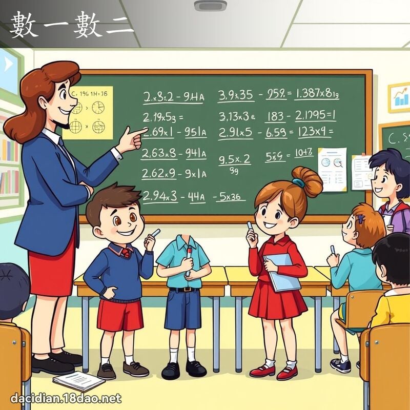 數一數二 - 國語大辭典配圖