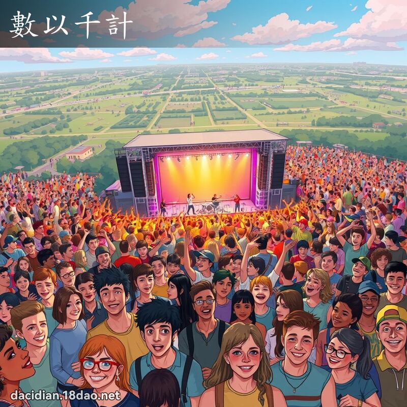 數以千計 - 國語大辭典配圖