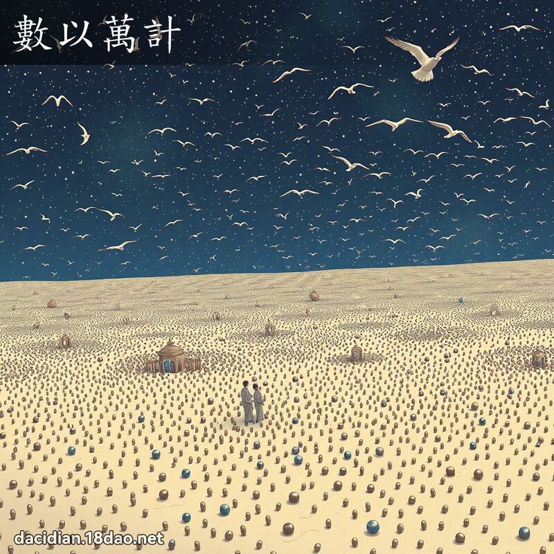 数以万计 - 国语大辞典配图