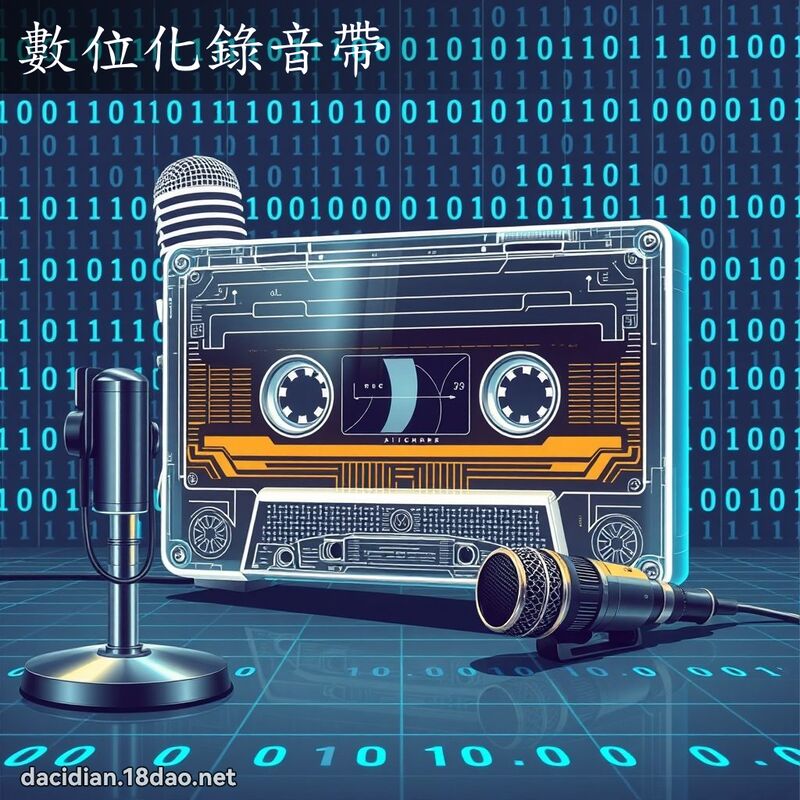 數位化錄音帶 - 國語大辭典配圖