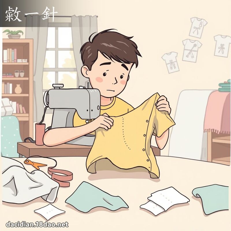 敹一针 - 国语大辞典配图