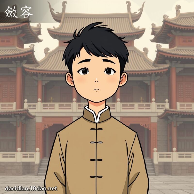 敛容 - 国语大辞典配图