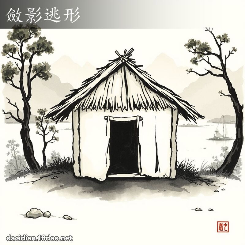 敛影逃形 - 国语大辞典配图