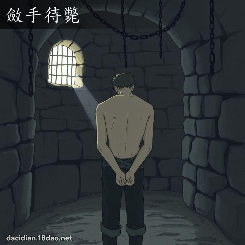 敛手待毙 - 国语大辞典配图