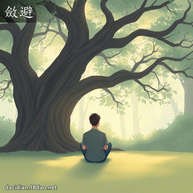 敛避 - 国语大辞典配图