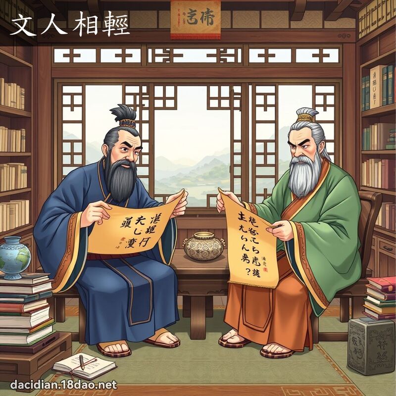 文人相輕 - 國語大辭典配圖