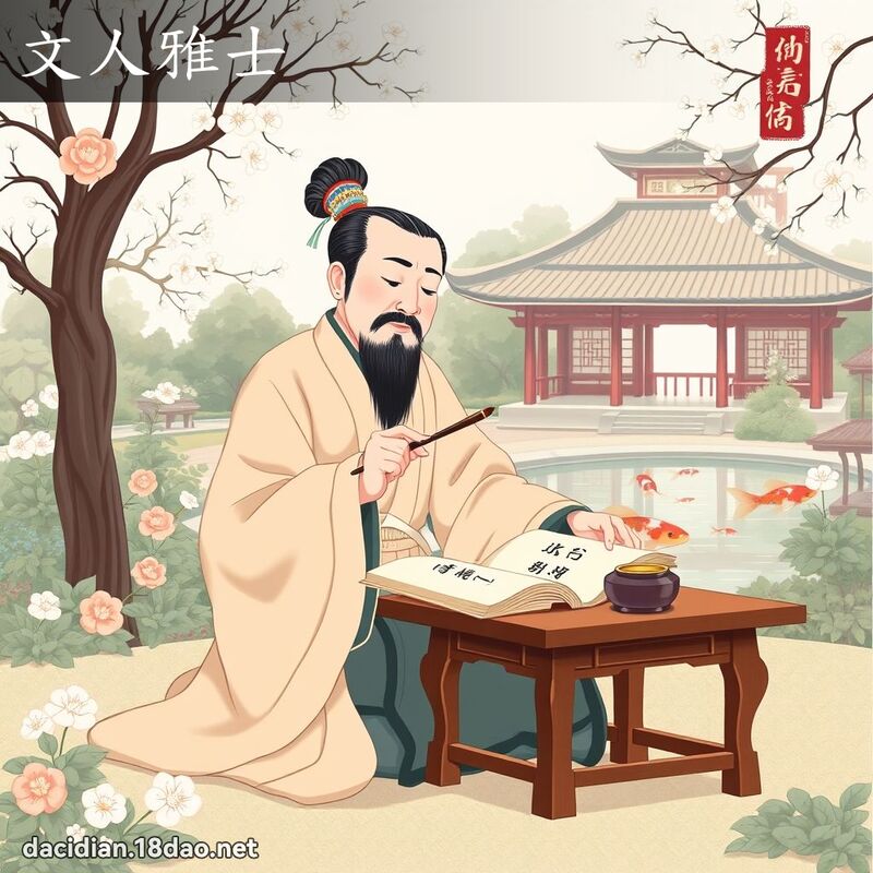 文人雅士 - 国语大辞典配图