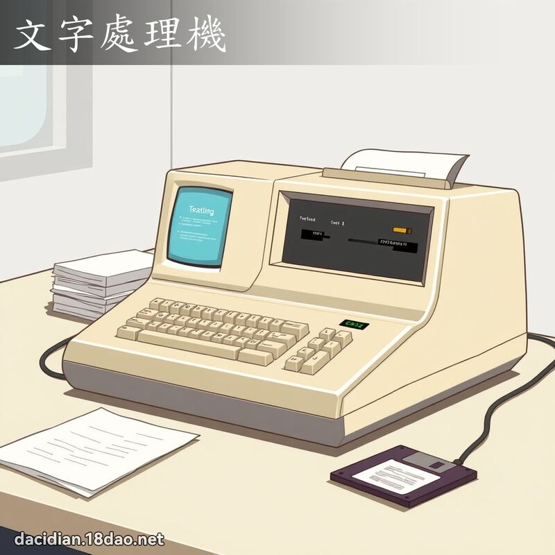 文字處理機 - 國語大辭典配圖