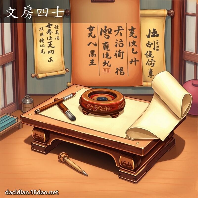 文房四士 - 國語大辭典配圖