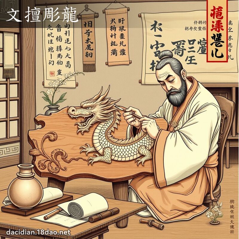 文擅彫龍 - 國語大辭典配圖