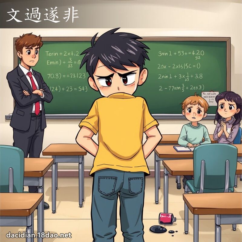 文過遂非 - 國語大辭典配圖