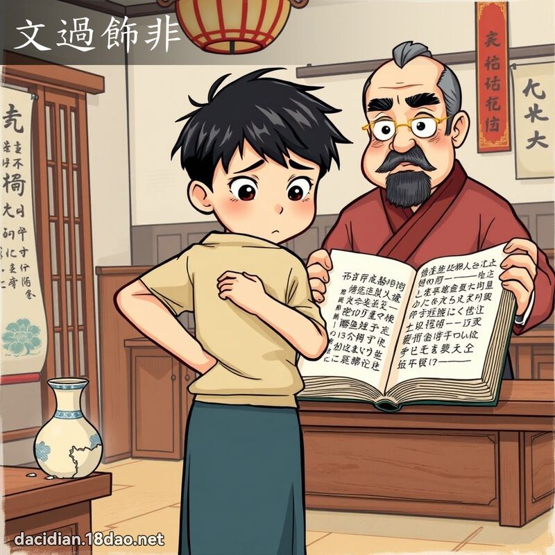 文過飾非 - 國語大辭典配圖