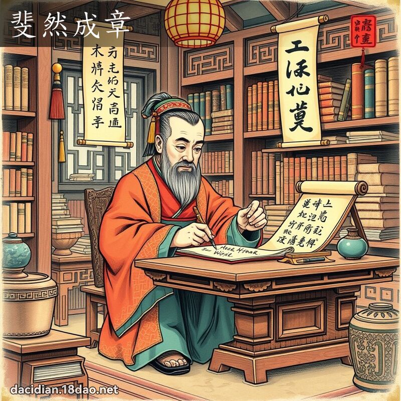 斐然成章 - 国语大辞典配图