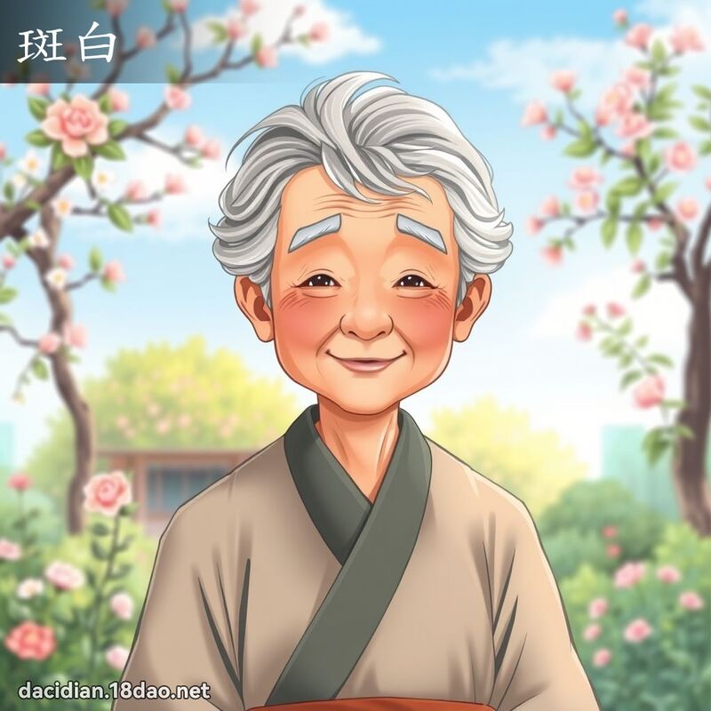斑白 - 國語大辭典配圖