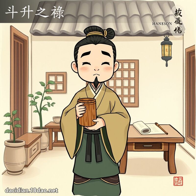 斗升之祿 - 國語大辭典配圖