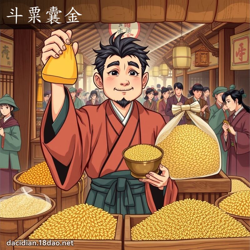 斗粟囊金 - 国语大辞典配图