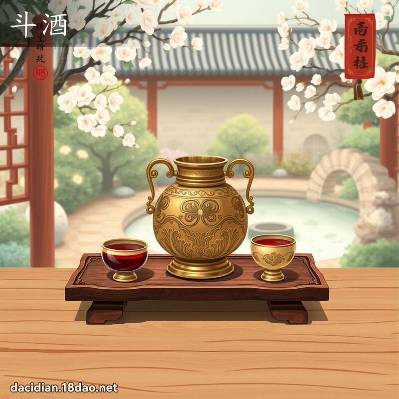 斗酒 - 國語大辭典配圖