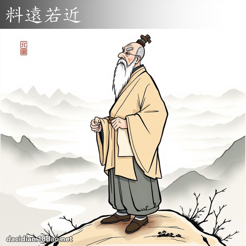料遠若近 - 國語大辭典配圖