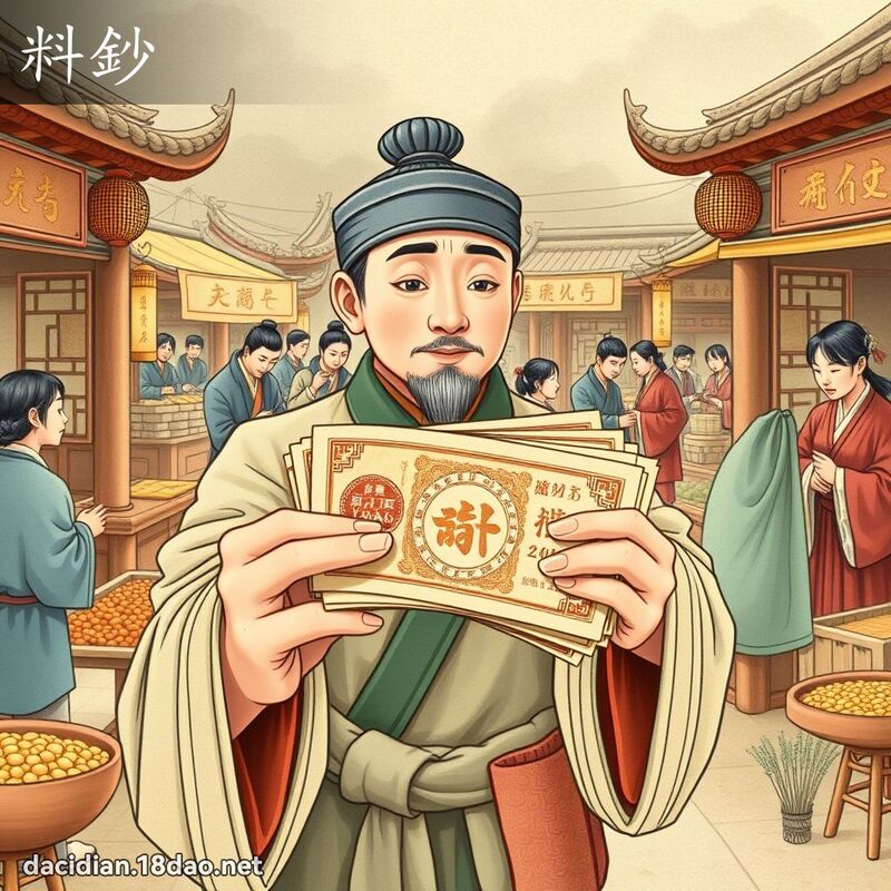 料鈔 - 國語大辭典配圖