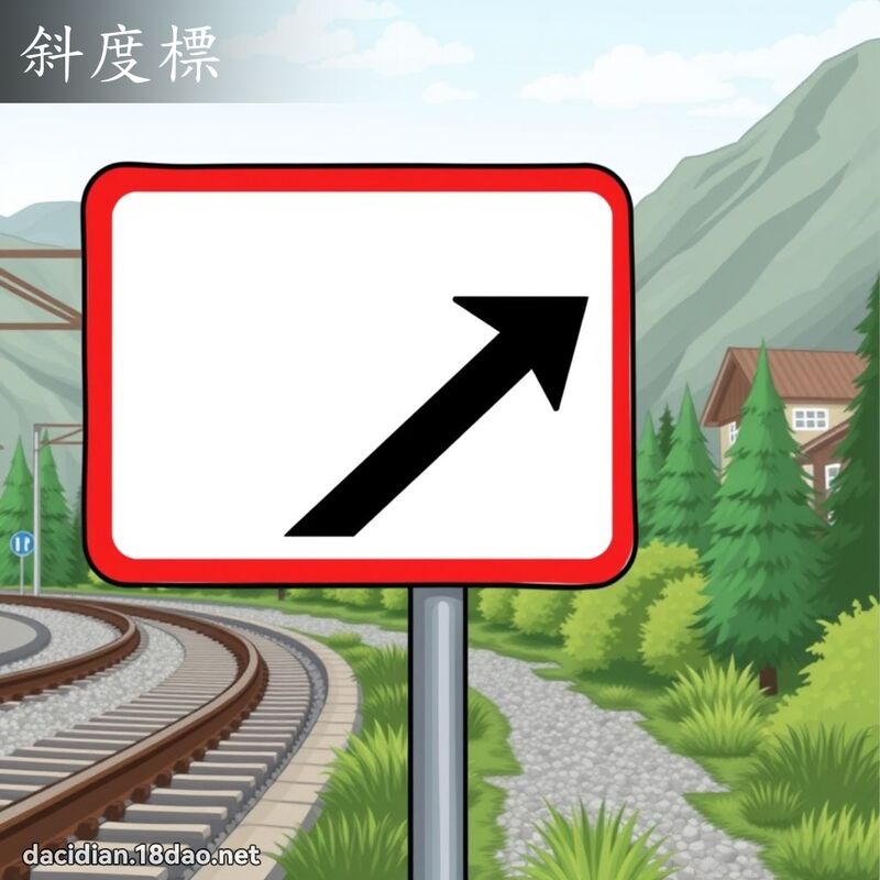 斜度標 - 國語大辭典配圖
