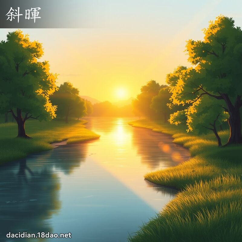 斜暉 - 国语大辞典配图