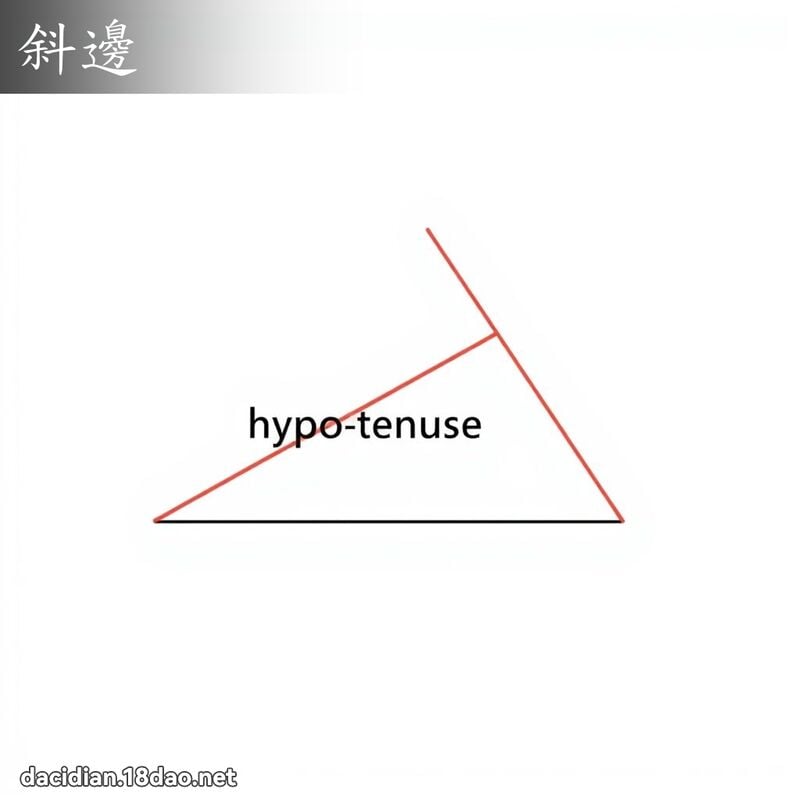 斜边 - 国语大辞典配图