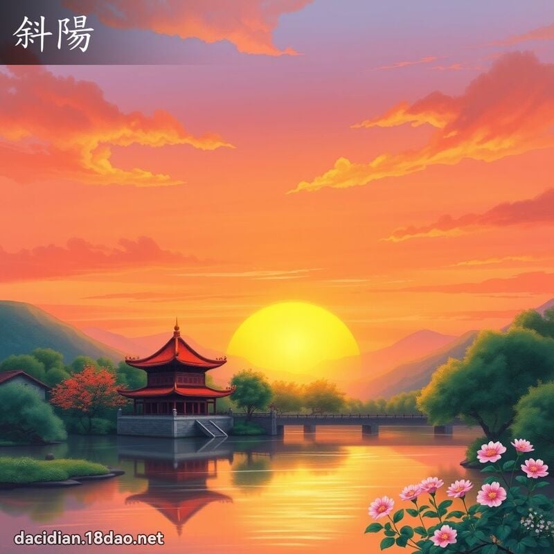 斜阳 - 国语大辞典配图