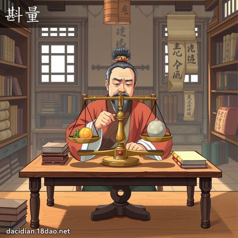 斟量 - 国语大辞典配图