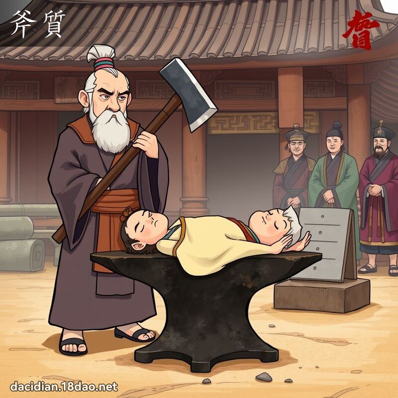 斧质 - 国语大辞典配图