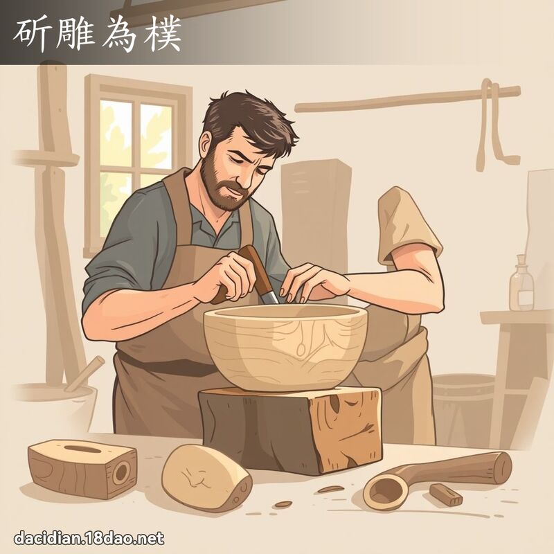 斫雕为朴 - 国语大辞典配图