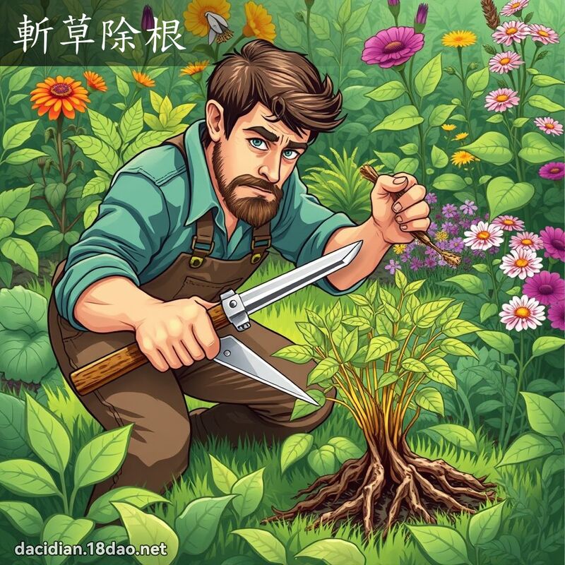斬草除根 - 國語大辭典配圖