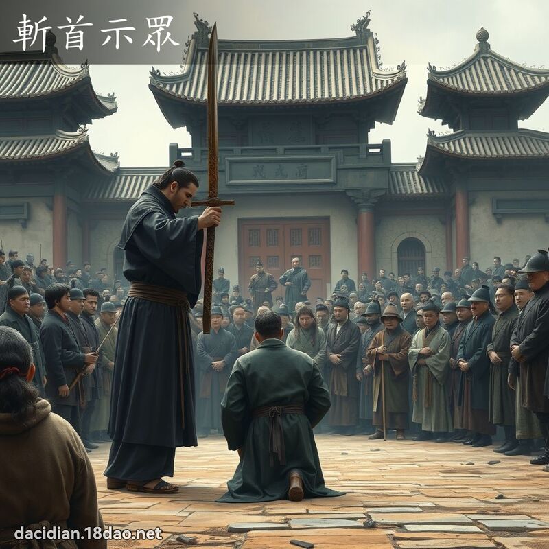 斬首示眾 - 國語大辭典配圖