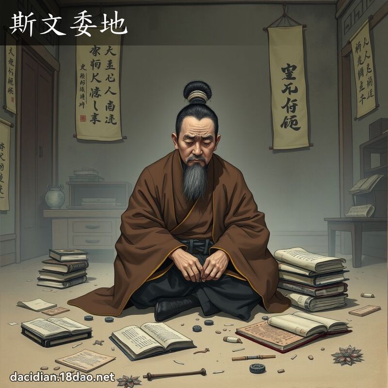 斯文委地 - 国语大辞典配图