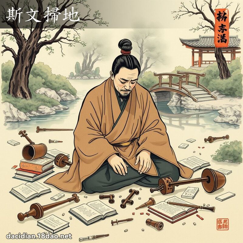 斯文掃地 - 國語大辭典配圖